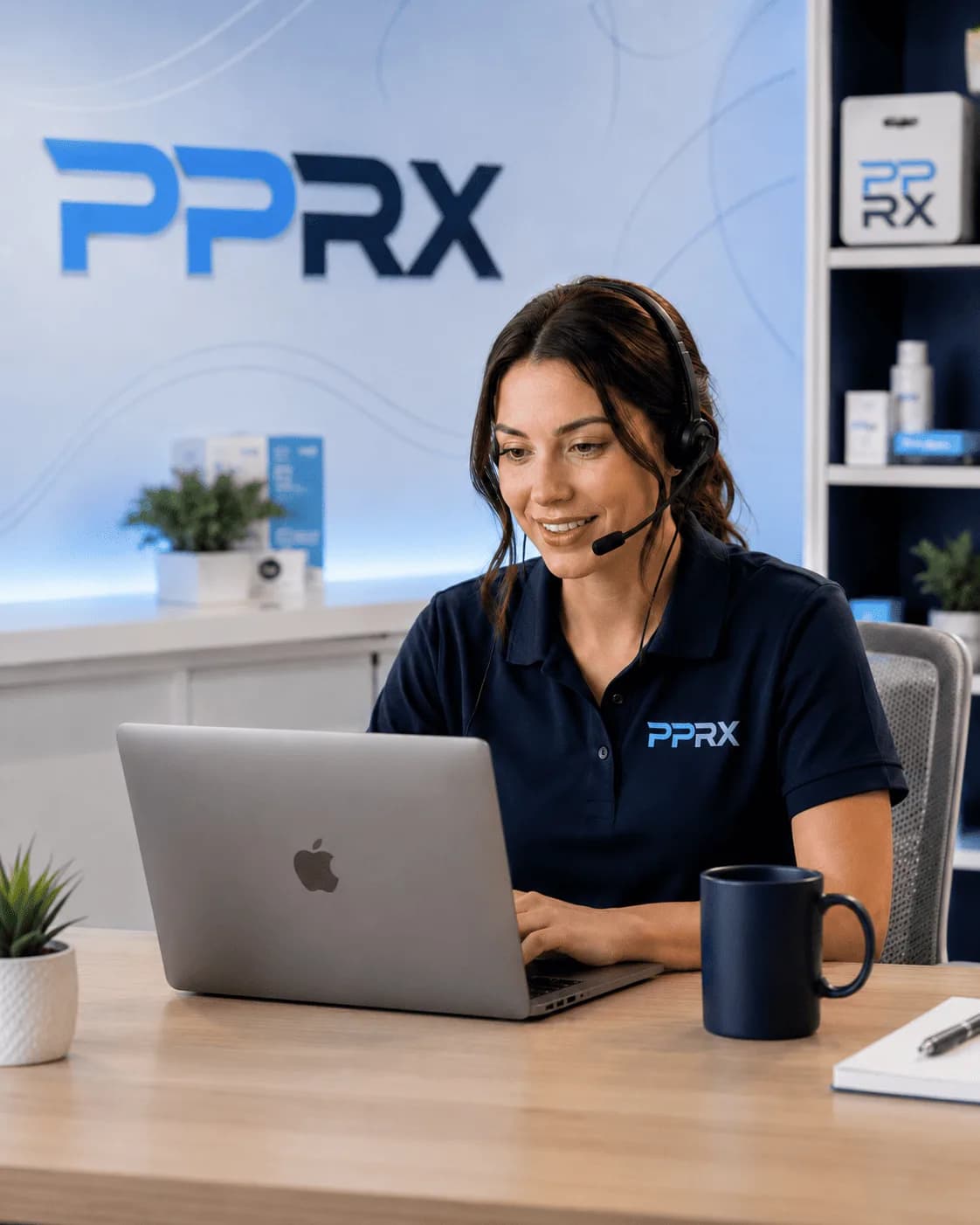 A PPRX support teammate replying to patients from the pharmacy support desk