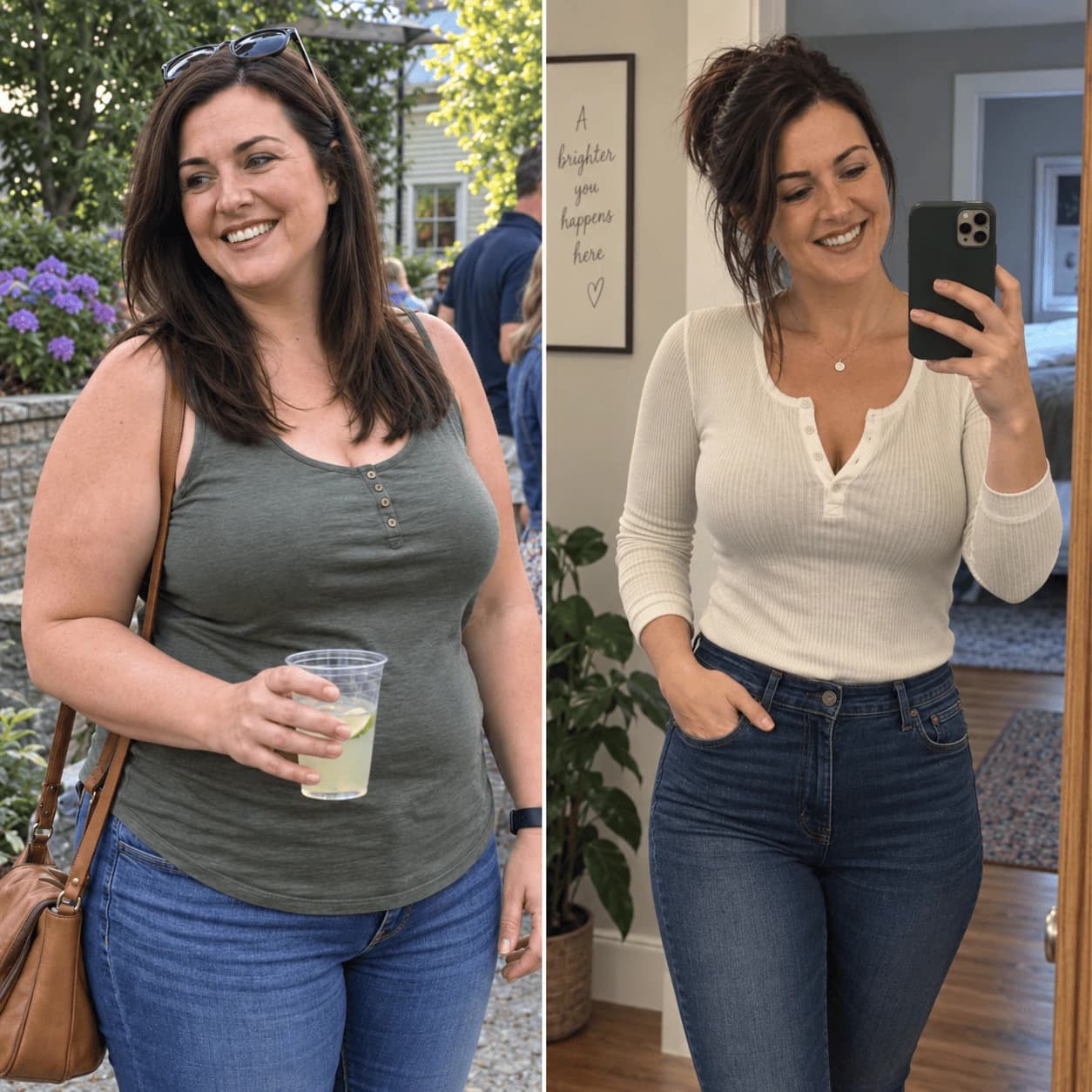 Megan, PPRX patient — before and after losing 30.8 kg in 14 months