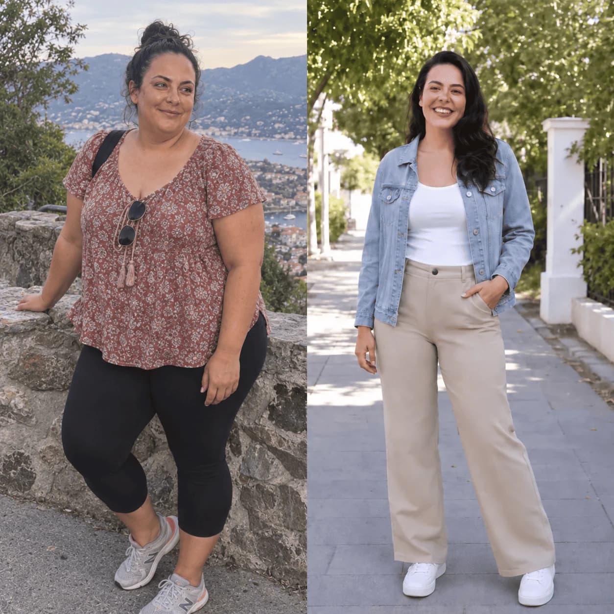 Rebecca, PPRX patient — before and after losing 28.4 kg in 12 months