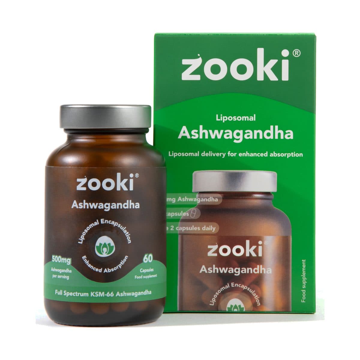 Zooki Liposomal Ashwagandha KSM-66 500mg