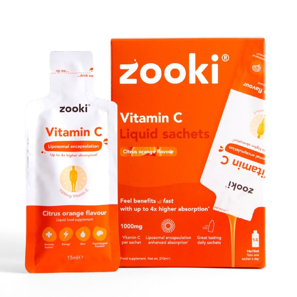 Zooki Liposomal Vitamin C 1,000mg Liquid Sachets