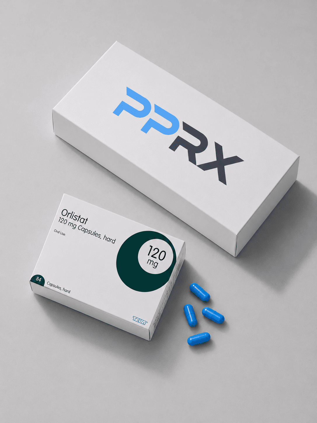 Orlistat (orlistat) tablets with PPRX pharmacy packaging